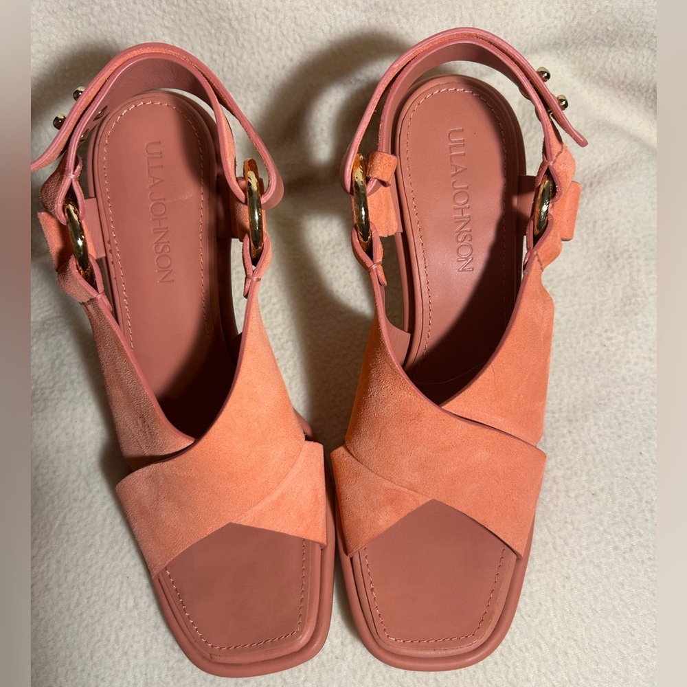 Ulla Johnson Filippa High Heel Sandals Dahlia Size 39 US 8.5 - Picture 2 of 7
